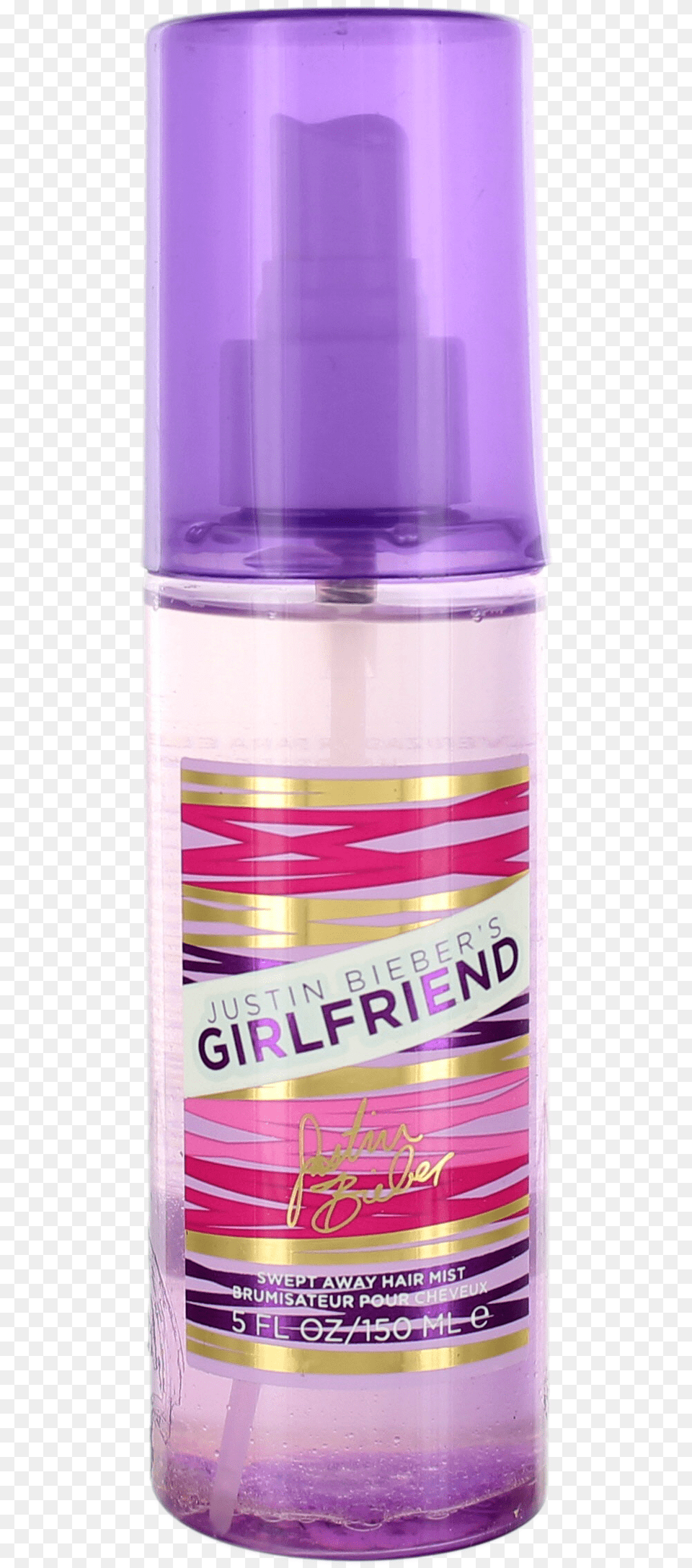 Girlfriend By Justin Bieber For Women Hair Mist Spray Water Bottle, Cosmetics, Deodorant, Alcohol, Beer Png Image