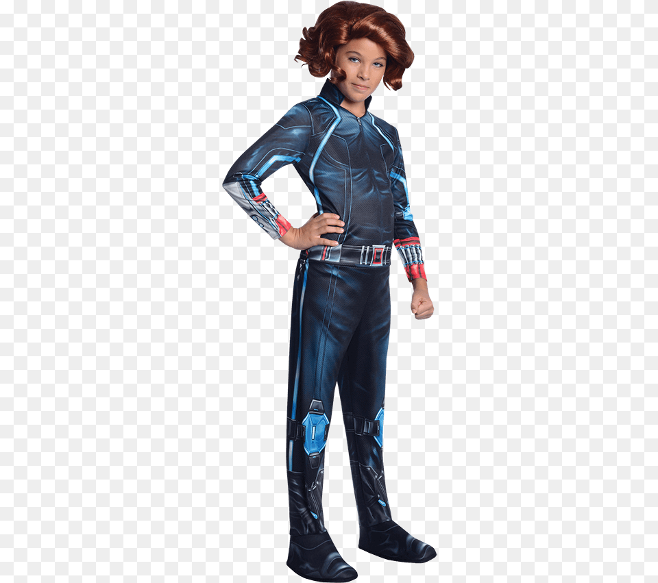 Girls Age Of Ultron Black Widow Costume Kids Black Widow Costume, Clothing, Person, Pants, Long Sleeve Png