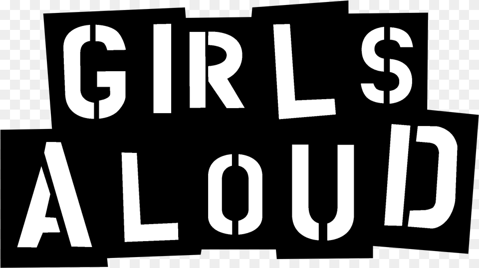 Girls Aloud Logo Black And White Girls Aloud, Text, Alphabet, First Aid Png Image