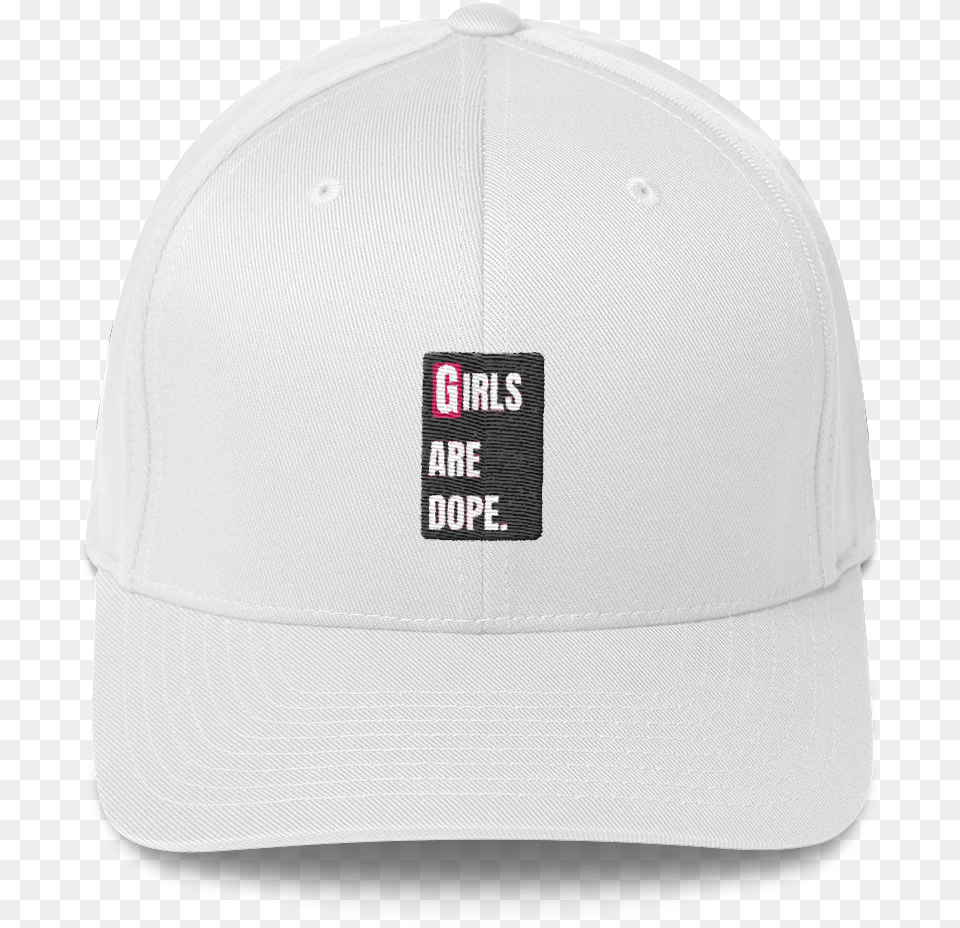 Girls Are Dope Black Box Logo White Cap Baseball Cap, Baseball Cap, Clothing, Hat, Helmet Free Transparent Png
