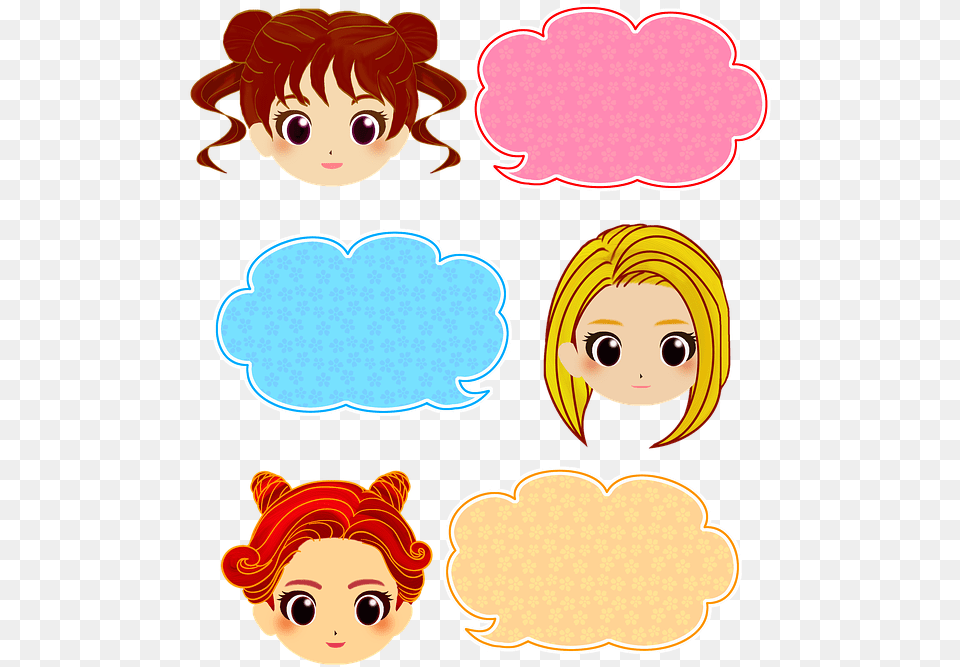 Girls Callout Space Free On Pixabay Cute Callout Clipart, Publication, Book, Comics, Adult Png Image