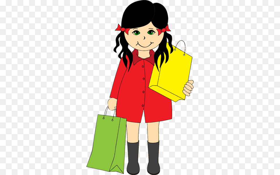 Girls Clipart, Shopping, Person, Girl, Female Free Png