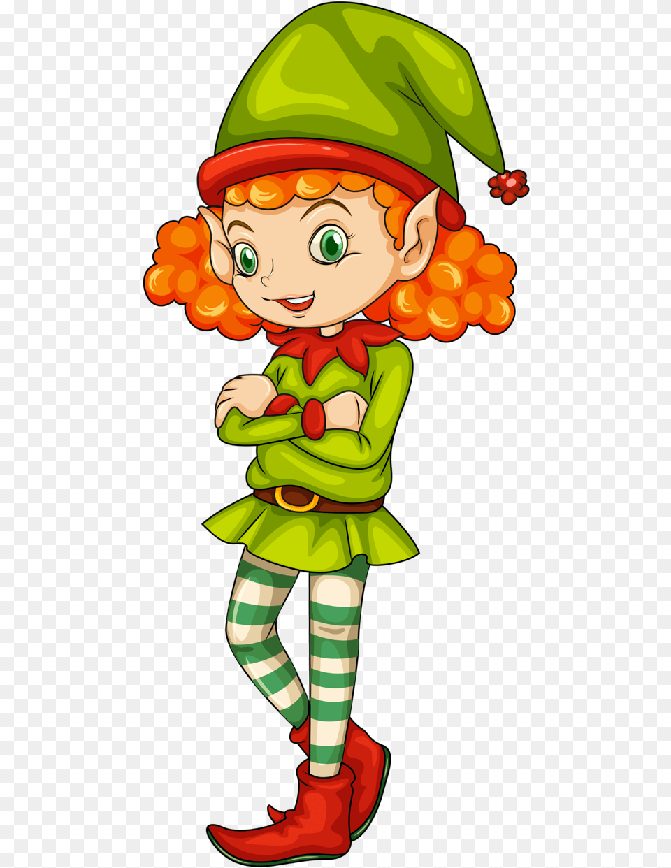 Girls Clipart Elf Transparent Free For Download Christmas Elf Clipart Women, Baby, Person, Face, Head Png