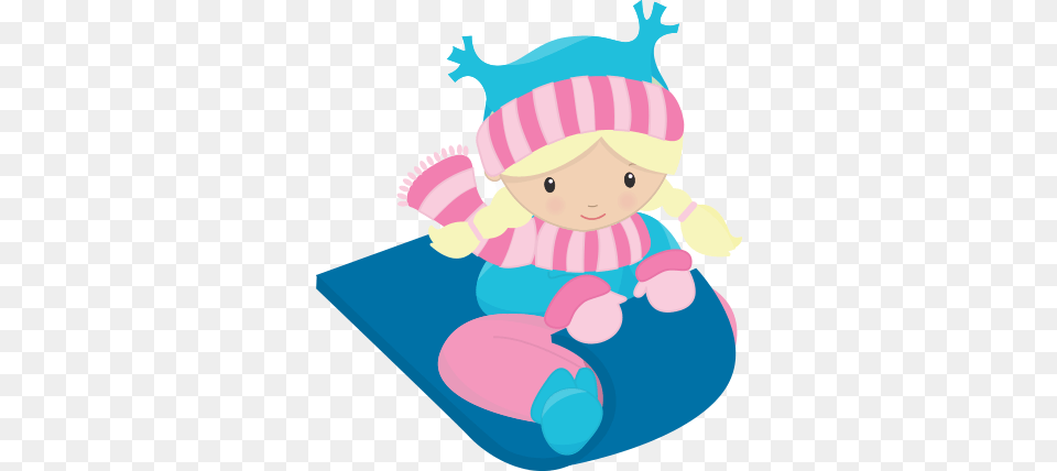 Girls Enjoying The Snow Clip Art Oh My Fiesta In English, Clothing, Hat, Baby, Person Free Transparent Png