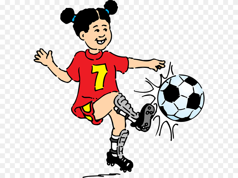Girls Football Clipart, Sport, Ball, Soccer Ball, Soccer Free Png Download