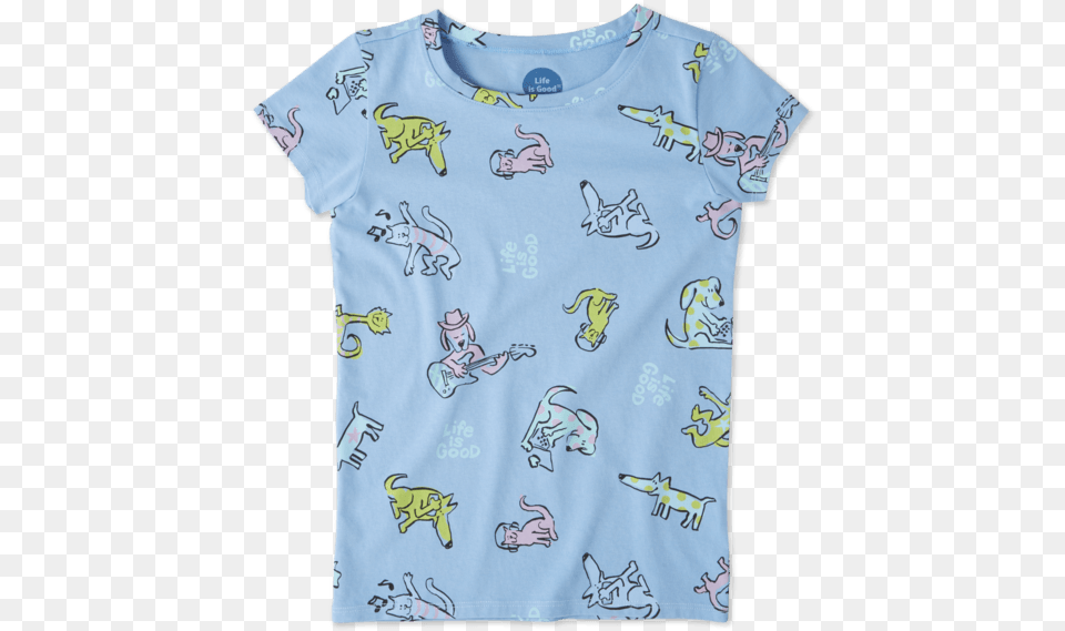 Girls Happy Dog Print Crusher Tee Elephant, Clothing, T-shirt, Shirt Free Png