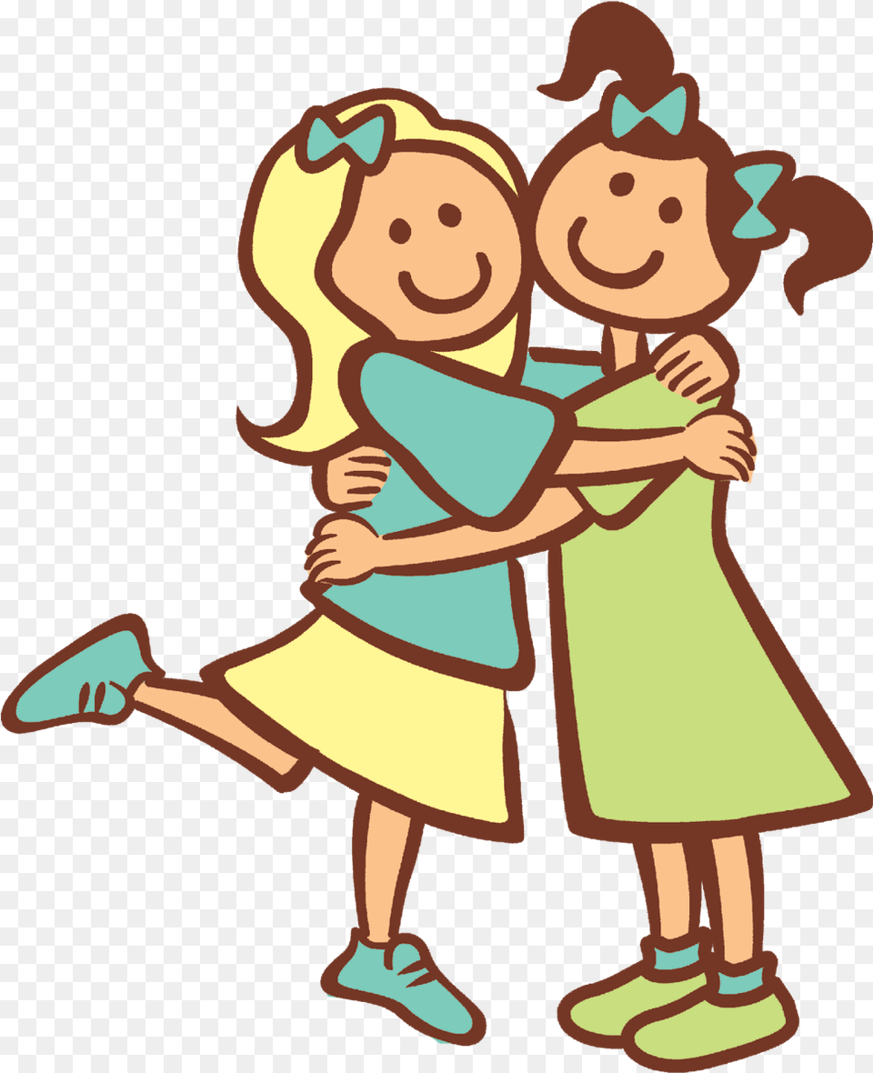 Girls Hugging As Best Friends Friends Clipart, Baby, Person, Face, Head Free Png