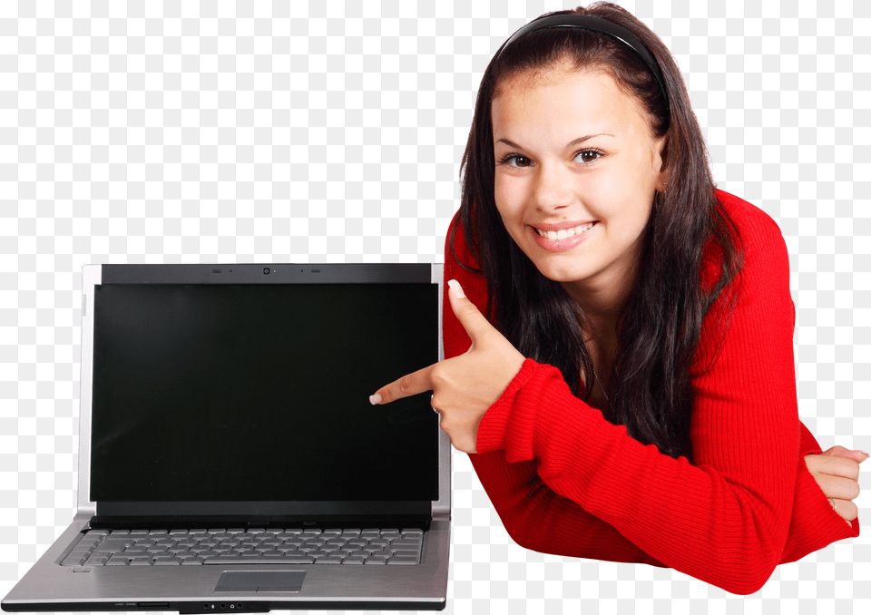 Girls Images With Laptop, Hand, Pc, Finger, Person Png