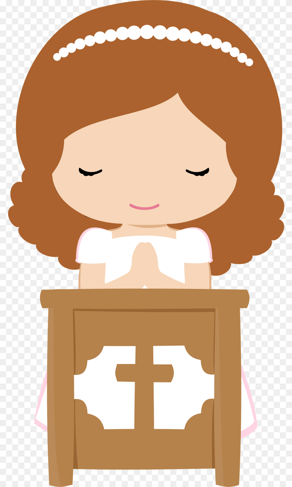 Girls In Their First Communion Clip Art Oh My First Communion, Person, Reading, Baby, Furniture Free Png