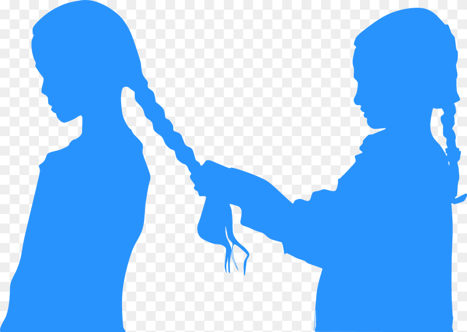 Girls Making Pigtails Silhouette, Body Part, Hand, Person Free Png