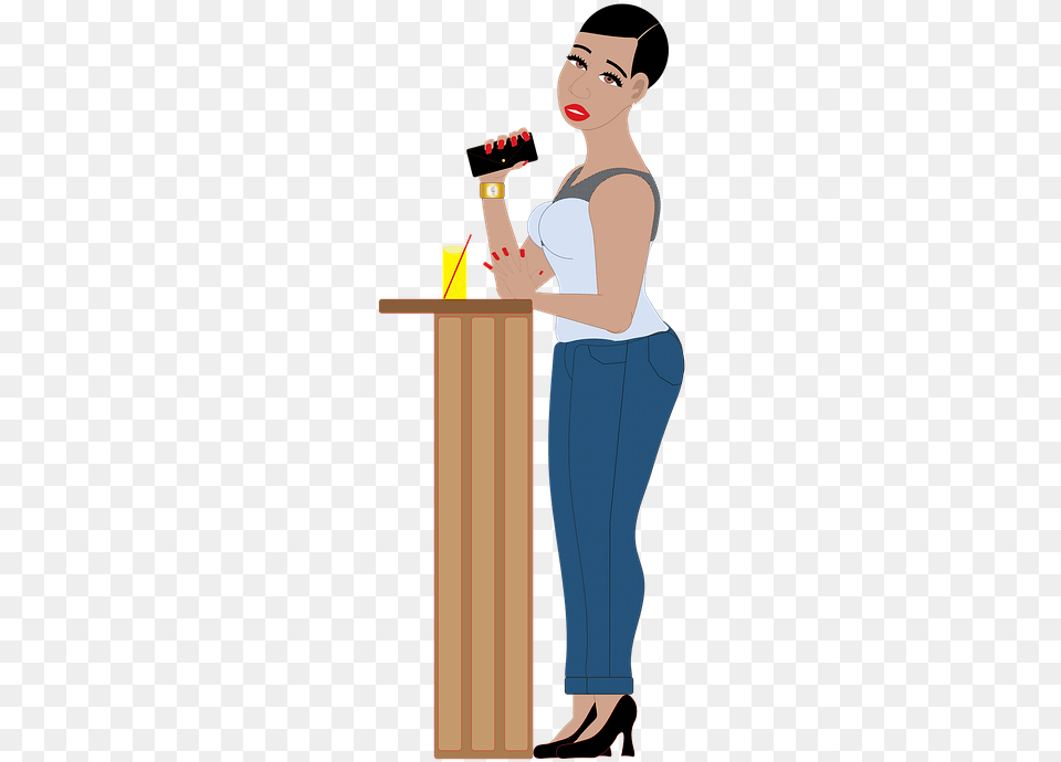 Girls Night Chilling Party Bartender Cocktail Cartoon, Adult, Female, Person, Woman Free Png Download