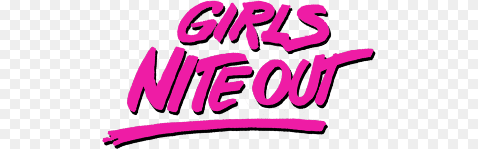 Girls Nite Outreview, Purple, Light, Logo, Neon Png
