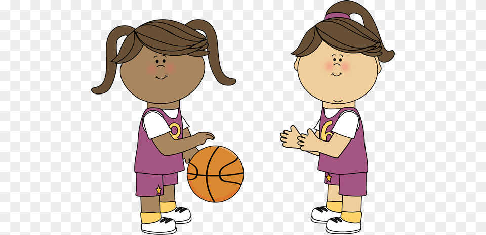 Girls Playing Basketball Materiais P A Atividades, Baby, Person, Ball, Basketball (ball) Png