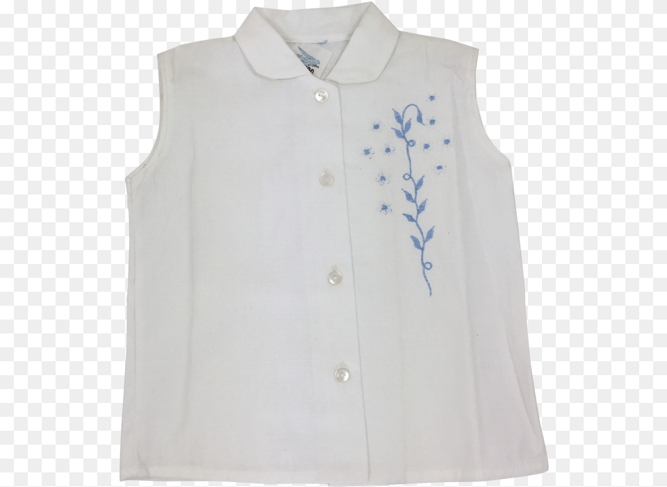 Girls Retro White Springfield Blouse Polo Shirt, Clothing, Vest, Home Decor, Linen Png Image