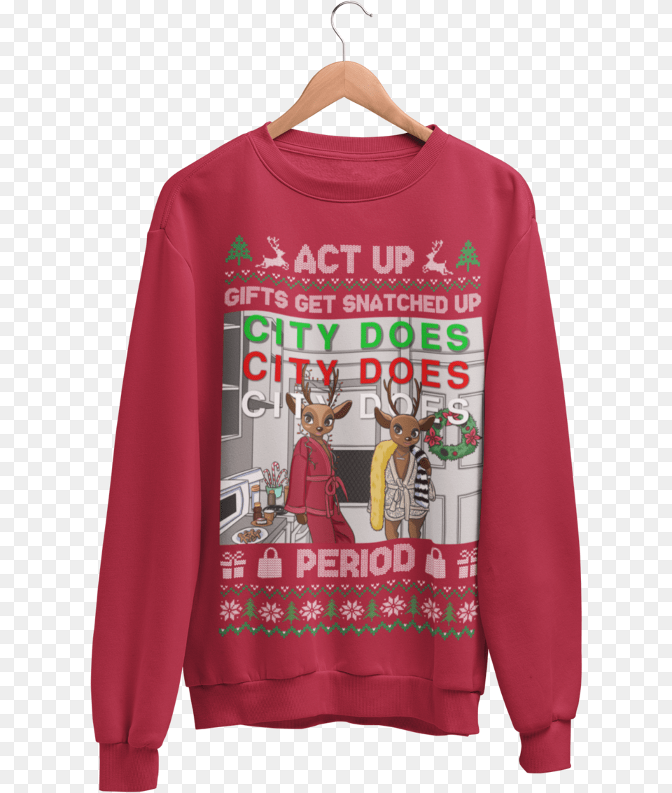 Girls Rude Christmas Jumpers, Clothing, Sweatshirt, Sweater, Knitwear Free Png Download