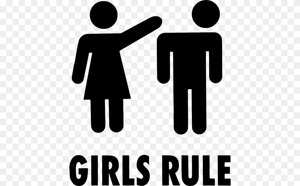 Girls Rule Sign Clip Art, Symbol, Stencil, Gas Pump, Machine Free Transparent Png
