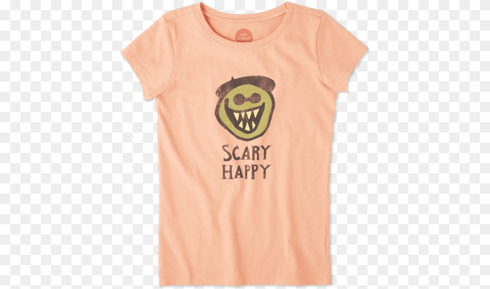 Girls Scary Happy Crusher Tee Cartoon, Clothing, T-shirt, Shirt, Food Free Transparent Png