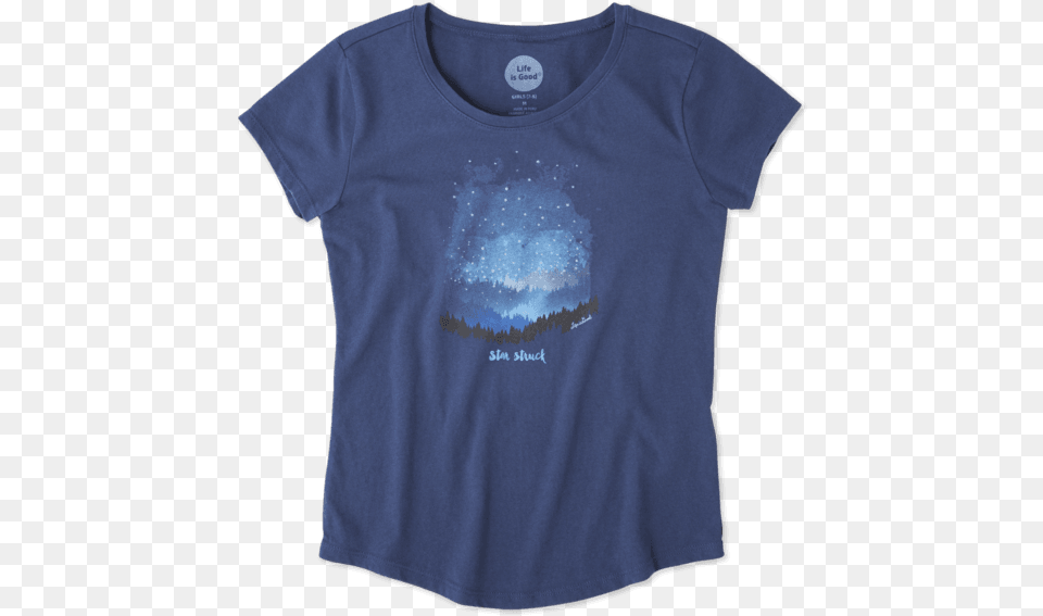 Girls Star Struck Mountains Smiling Smooth Tee Life Is Good, Clothing, T-shirt, Shirt Png Image