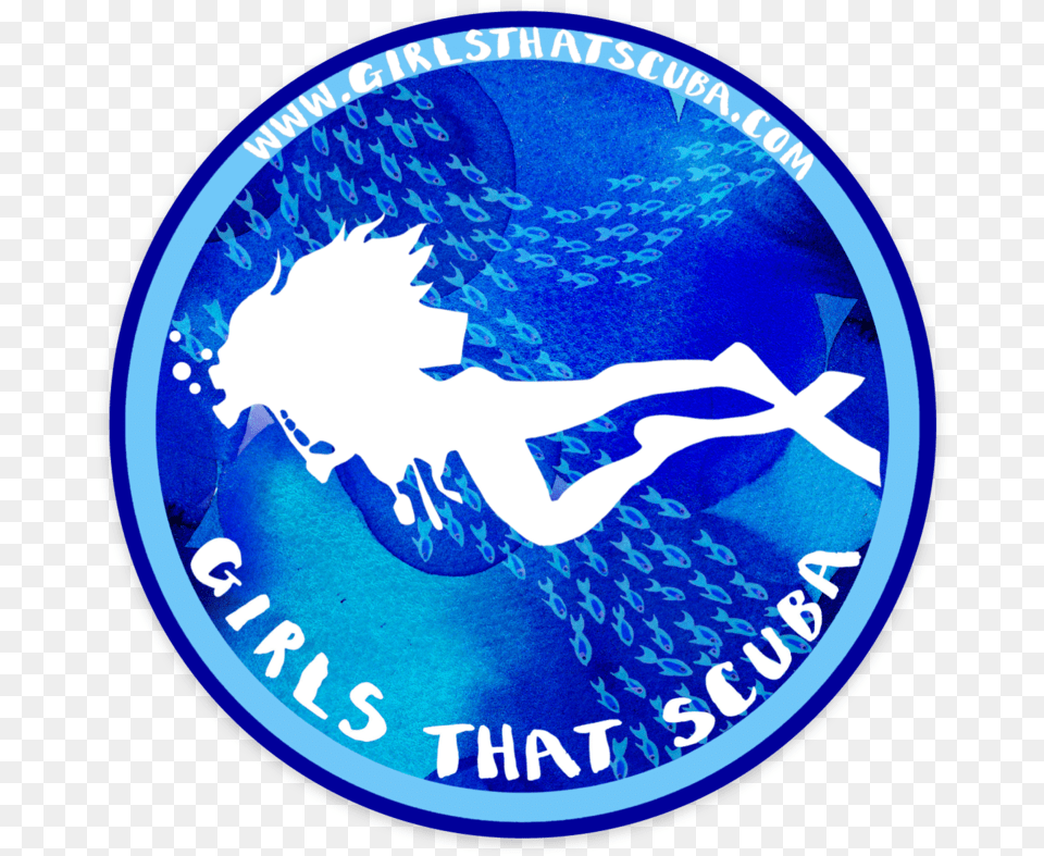 Girls That Scuba Sticker Scuba Stickers, Logo, Emblem, Person, Symbol Free Png Download