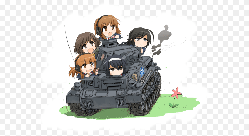 Girls Und Panzer Chibi, Military, Tank, Transportation, Vehicle Png Image