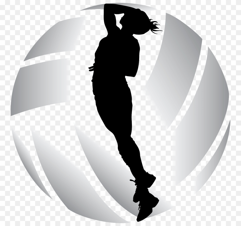 Girls Volleyball Silhouette Clipart Beach Volleyball Silhouette, Dancing, Person, Leisure Activities, Adult Png