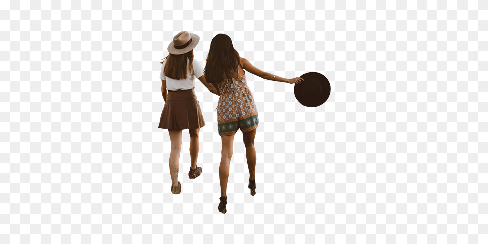 Girls Walking Architecture People, Clothing, Hat, Skirt, Adult Png