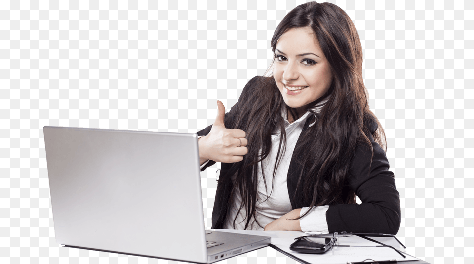 Girls With Laptop, Person, Hand, Finger, Pc Free Png