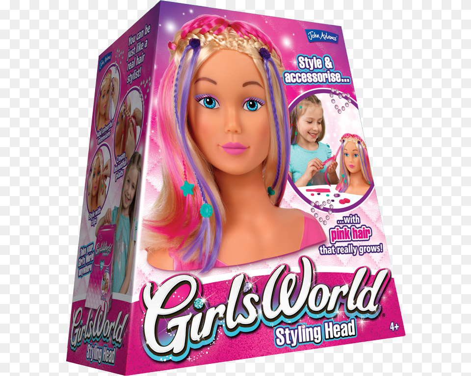 Girls World Styling Head, Figurine, Barbie, Toy, Doll Free Png Download