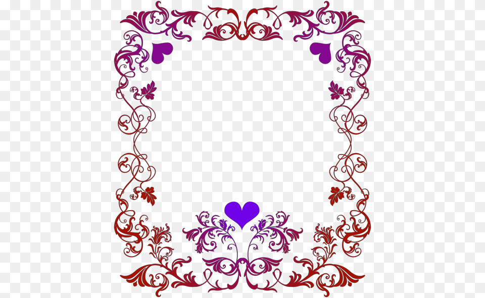 Girly Border File Valentines Day Border Clip Art, Floral Design, Graphics, Pattern, Purple Free Png