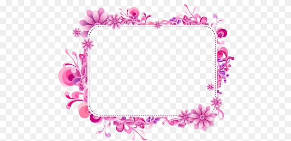 Girly Border Photos Flower Pink Frame, Art, Floral Design, Graphics, Pattern Png