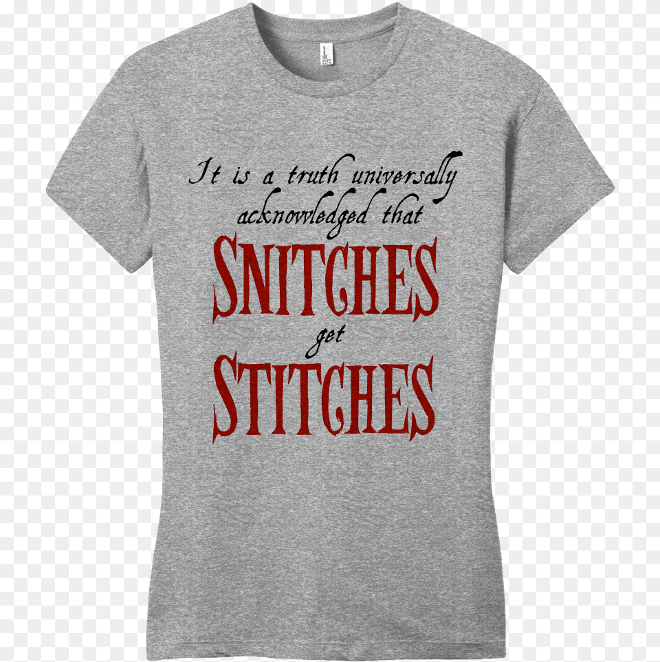 Girly Grey Snitches Get Stitches T Shirt Science Teacher Gift For Teachers Science Tshirt Biology, Clothing, T-shirt, Person Free Transparent Png