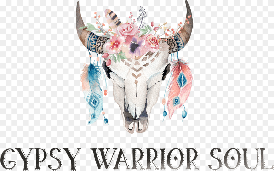 Girly Watercolor Longhorn Head, Art, Graphics, Pattern, Tattoo Free Transparent Png