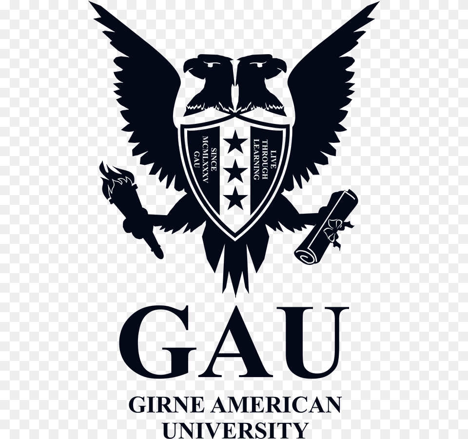 Girne American University Badge, Logo, Emblem, Symbol Free Transparent Png
