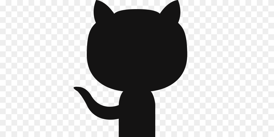 Git Github Hub Icon, Silhouette, Animal, Cat, Mammal Png Image