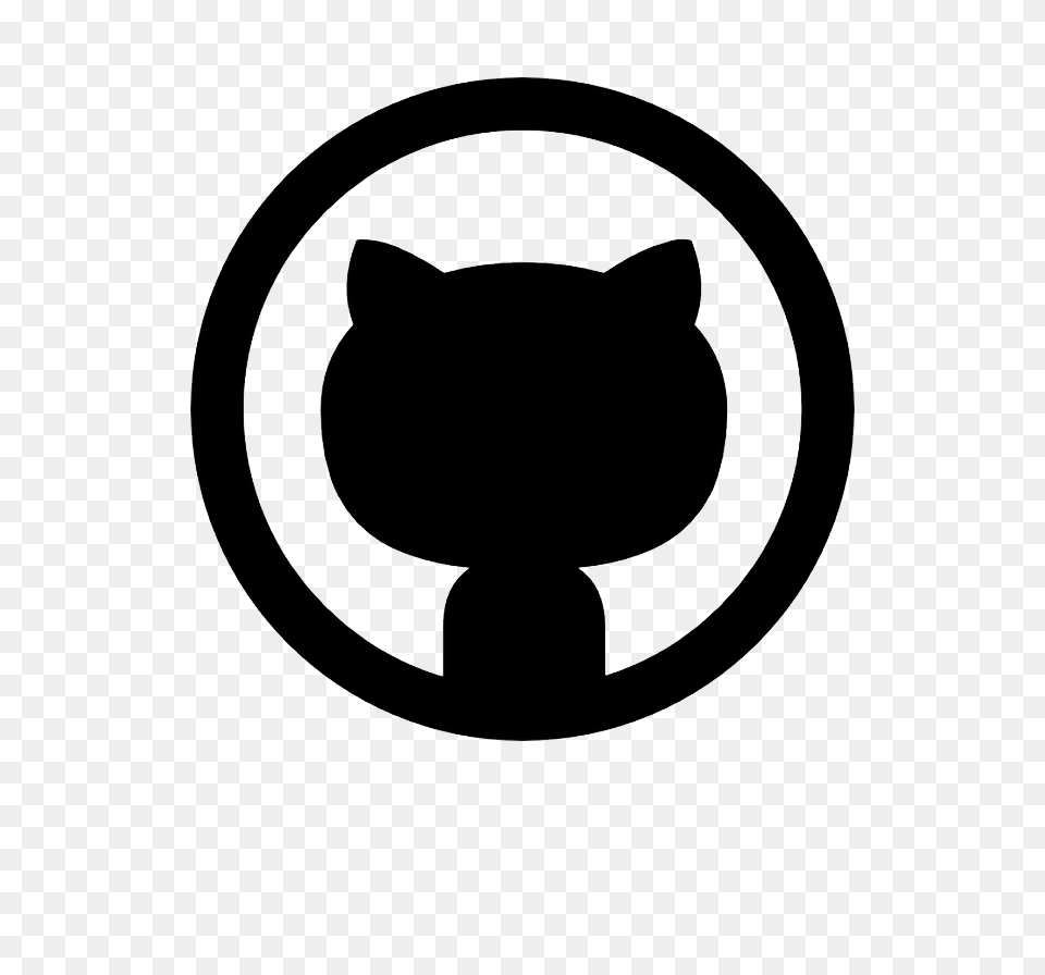 Github, Stencil, Silhouette, Animal, Cat Png Image