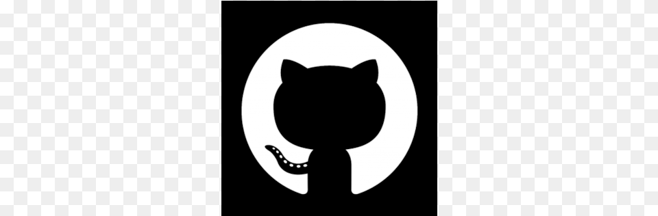 Github Blue Logo, Silhouette, Stencil, Animal, Cat Png Image