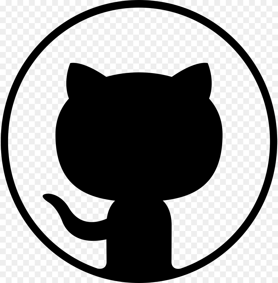 Github Icon Free Download, Silhouette, Stencil, Animal, Cat Png
