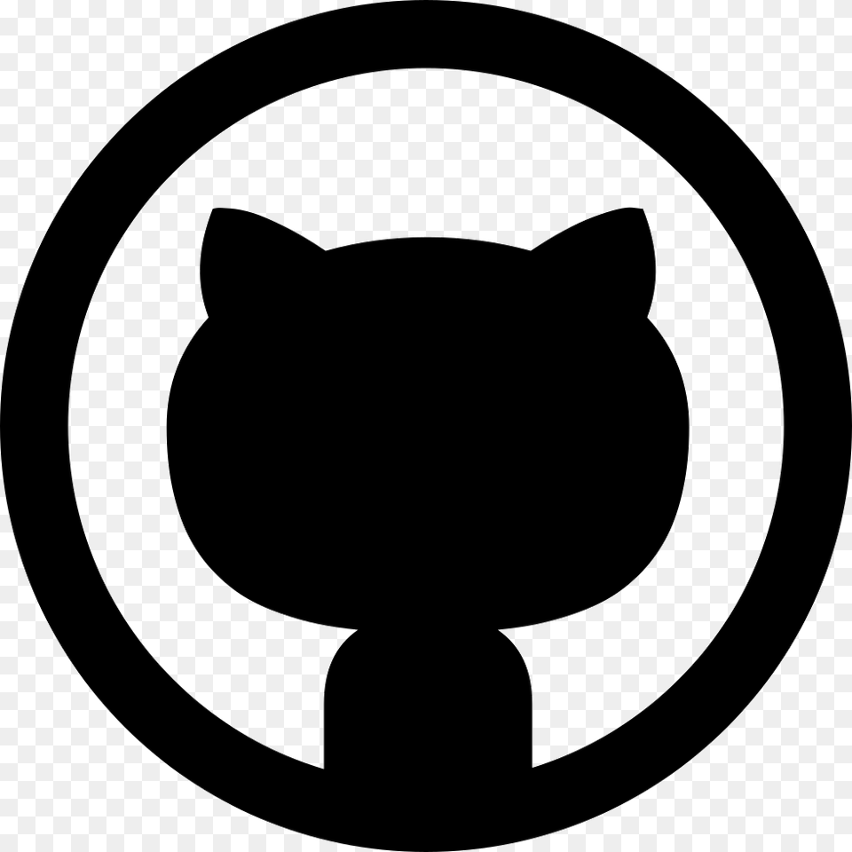 Github Icon Github, Silhouette, Stencil, Animal, Cat Png Image