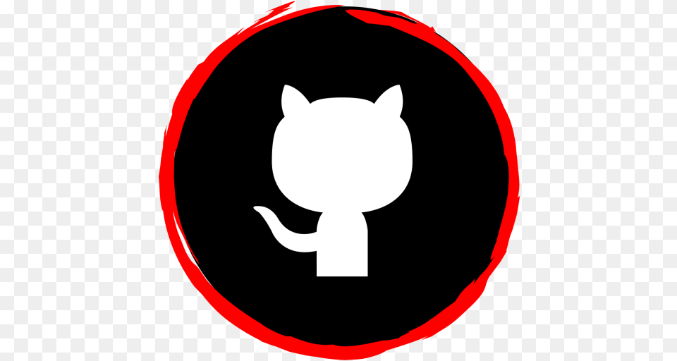 Github Logo Icon Of Glyph Style Github Logo Black, Sticker, Stencil, Symbol, Disk Png Image