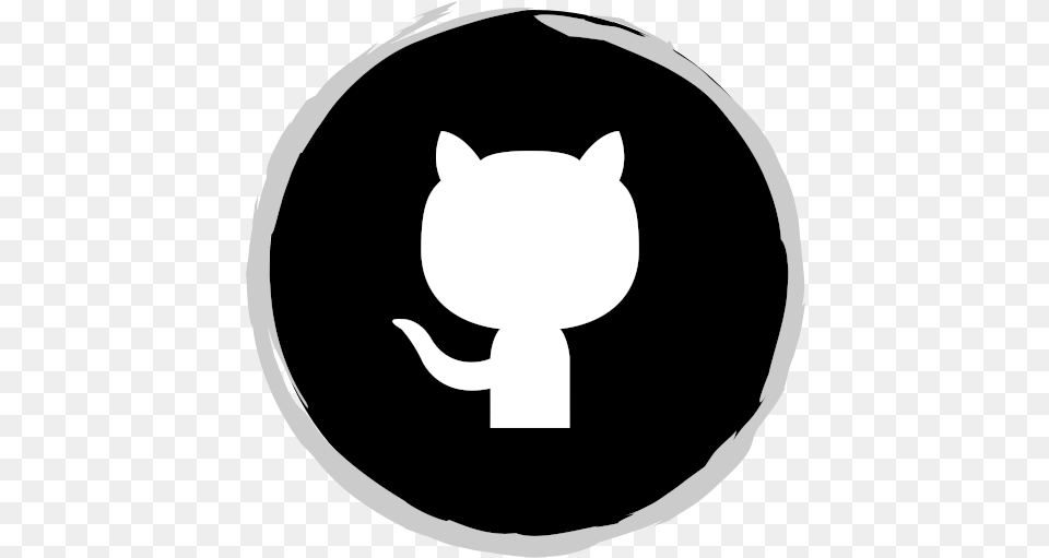 Github Logo Media Social Icon Github Logo, Stencil, Sticker Png