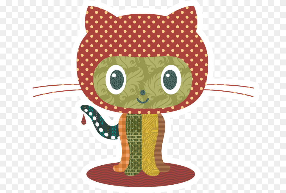Github Patchwork, Applique, Pattern, Plush, Toy Png