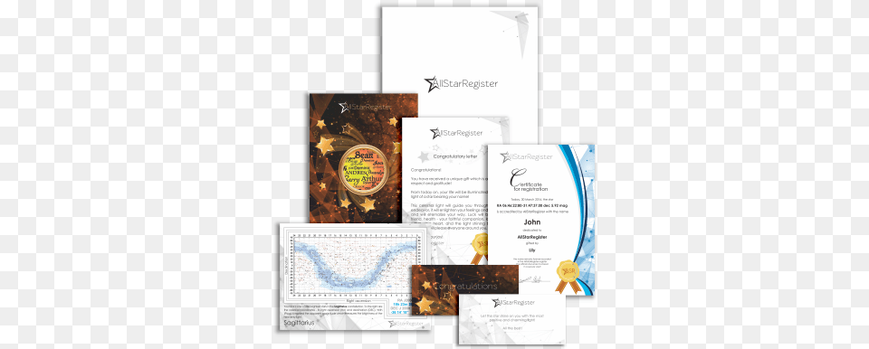 Give A Real Star Make Unique Gift Allstarregistercom Brochure, Advertisement, Poster, Page, Text Free Png Download