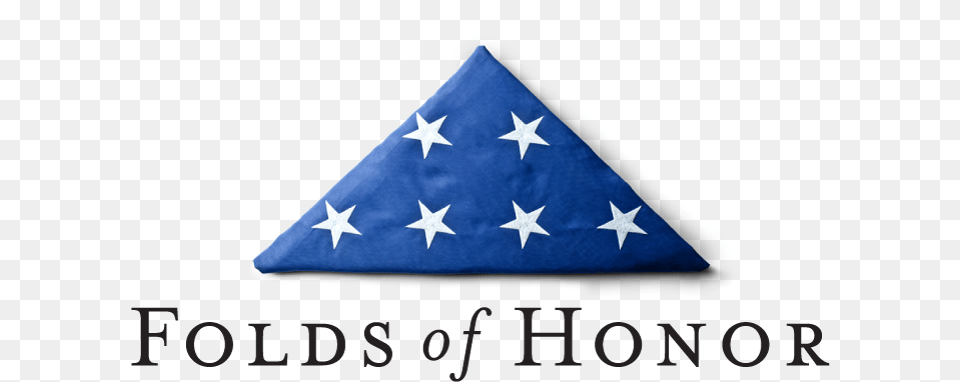 Give Back To The Families Of Our Nation39s Heroes Folds Of Honor Logo, Flag, Triangle, Home Decor, Cushion Png Image