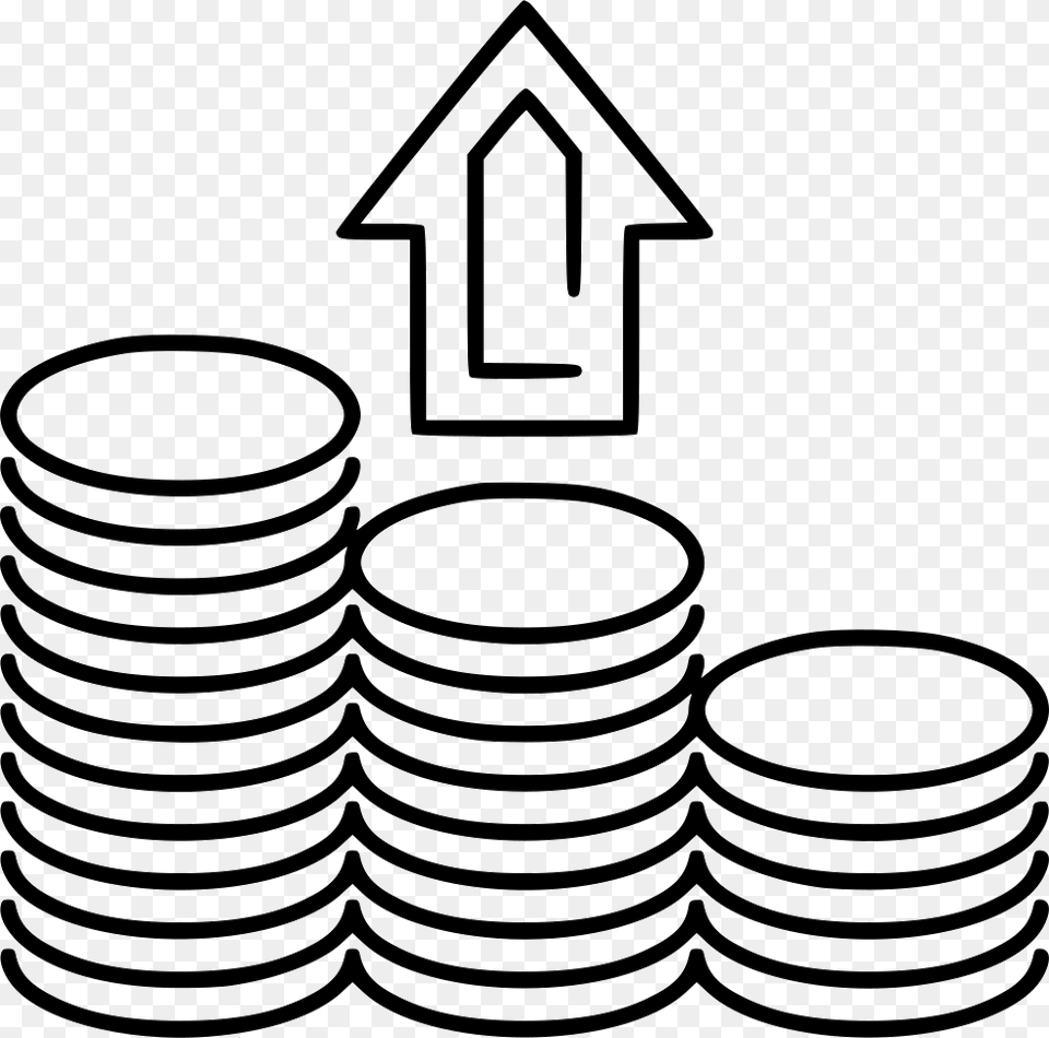 Give Coins Stacks Comments Coin Stack Clipart Gray, Symbol Free Transparent Png