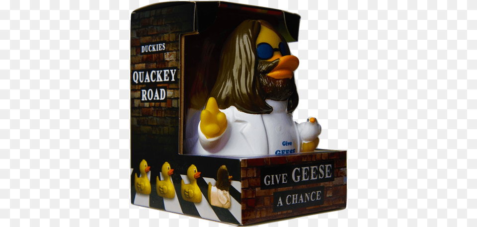 Give Geese A Chance Rubber Duck Duck, Figurine, Animal, Beak, Bird Free Transparent Png