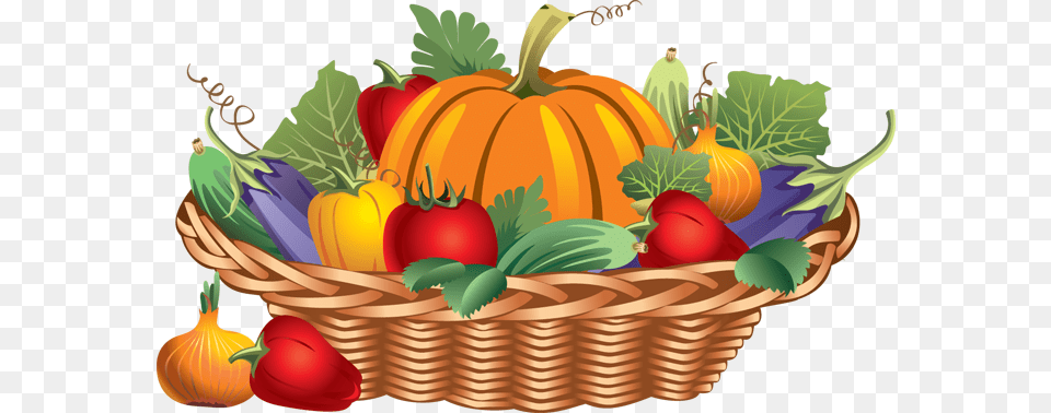 Give Thanks With This Great Clip Art Painting Vegetables Clip, Basket, Rural, Outdoors, Nature Free Png Download