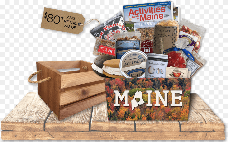 Give The Best Maine Gift Maine, Box, Crate, Food, Sandwich Free Png Download