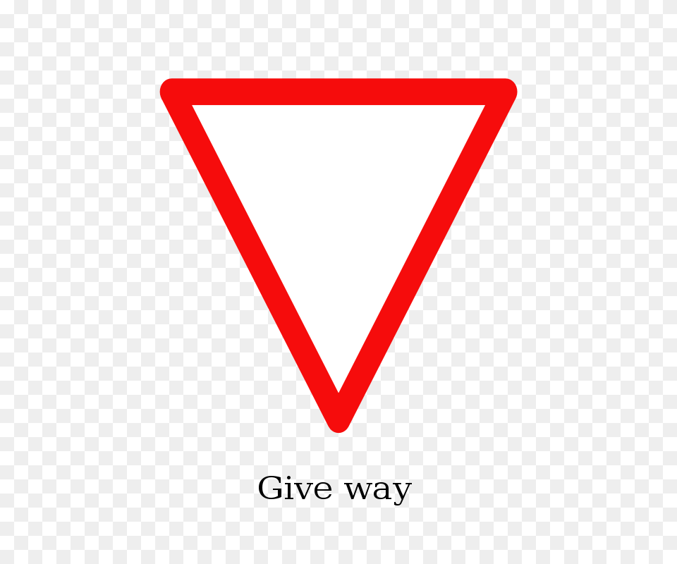 Give Way, Triangle, Sign, Symbol, Smoke Pipe Png