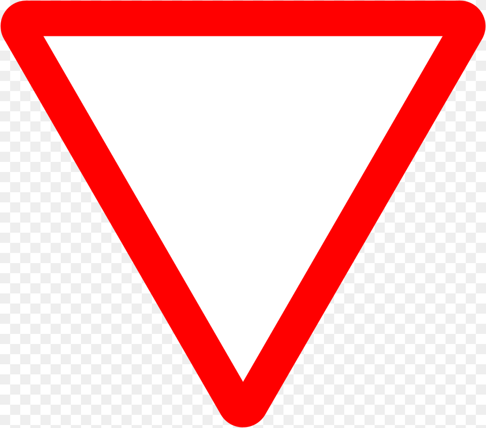 Give Way Ahead Sign In Ireland Clipart, Symbol, Triangle, Smoke Pipe, Road Sign Free Transparent Png