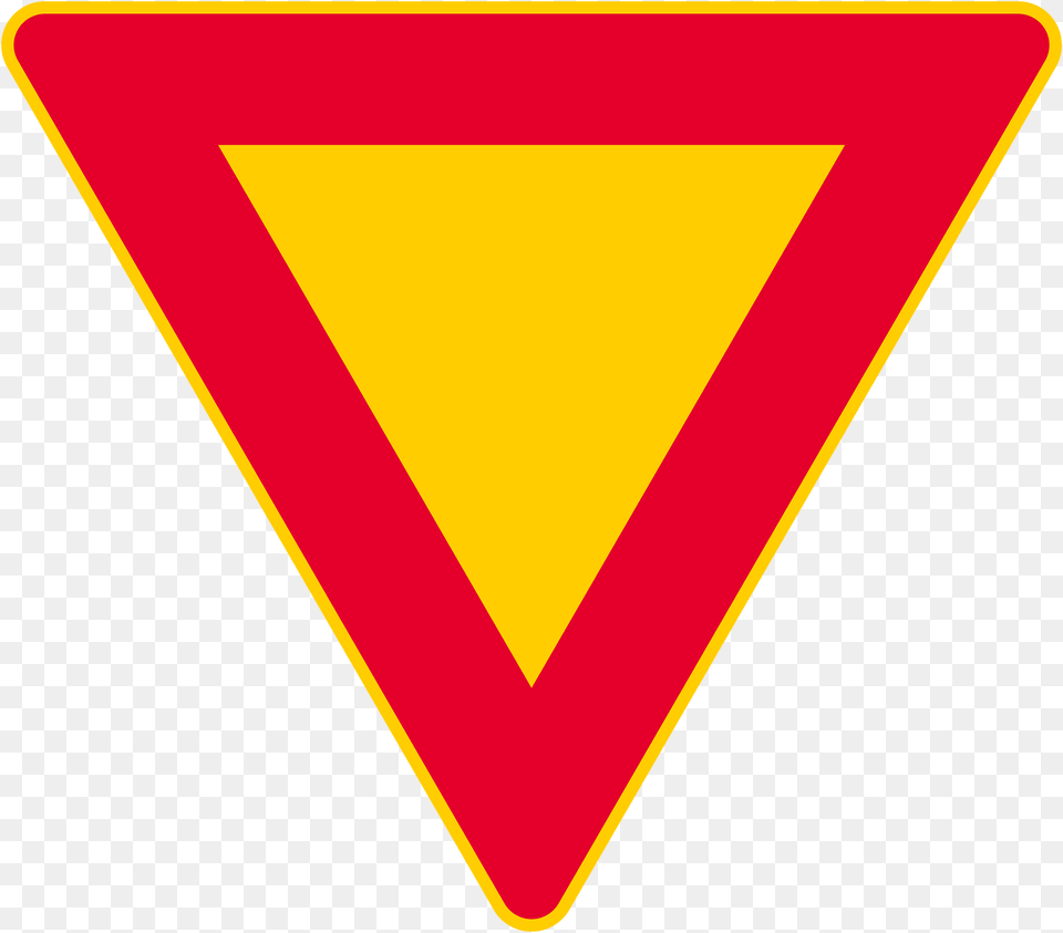 Give Way Yield Sign In Finland Clipart, Triangle, Symbol Free Png Download